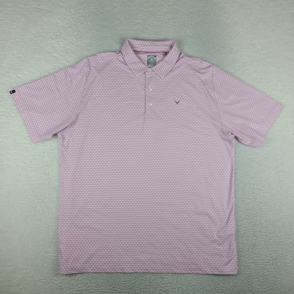 Callaway Polo Shirt Mens XL Purple Opti Dri Swing Tech Performance Short Sleeve